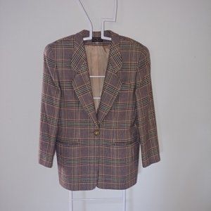 Charter Club plaid single breasted Blazer size 6